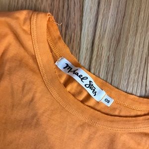 Michael Stars Orange Fitted T-Shirt OS